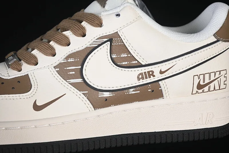 All Categories Nk Air Force 1 Air Force Series Nk Air Force 1 Low Air Force Low Nike Air Force 1'07 Low Joint Beige Brown High-end Customized Low-top Casual Shoes XD9314-618